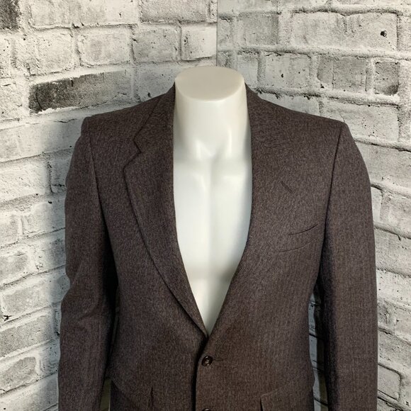 Vintage Union Made Wool Two Button Single Vent Lined Blazer Sport Coat - Picture 2 of 15